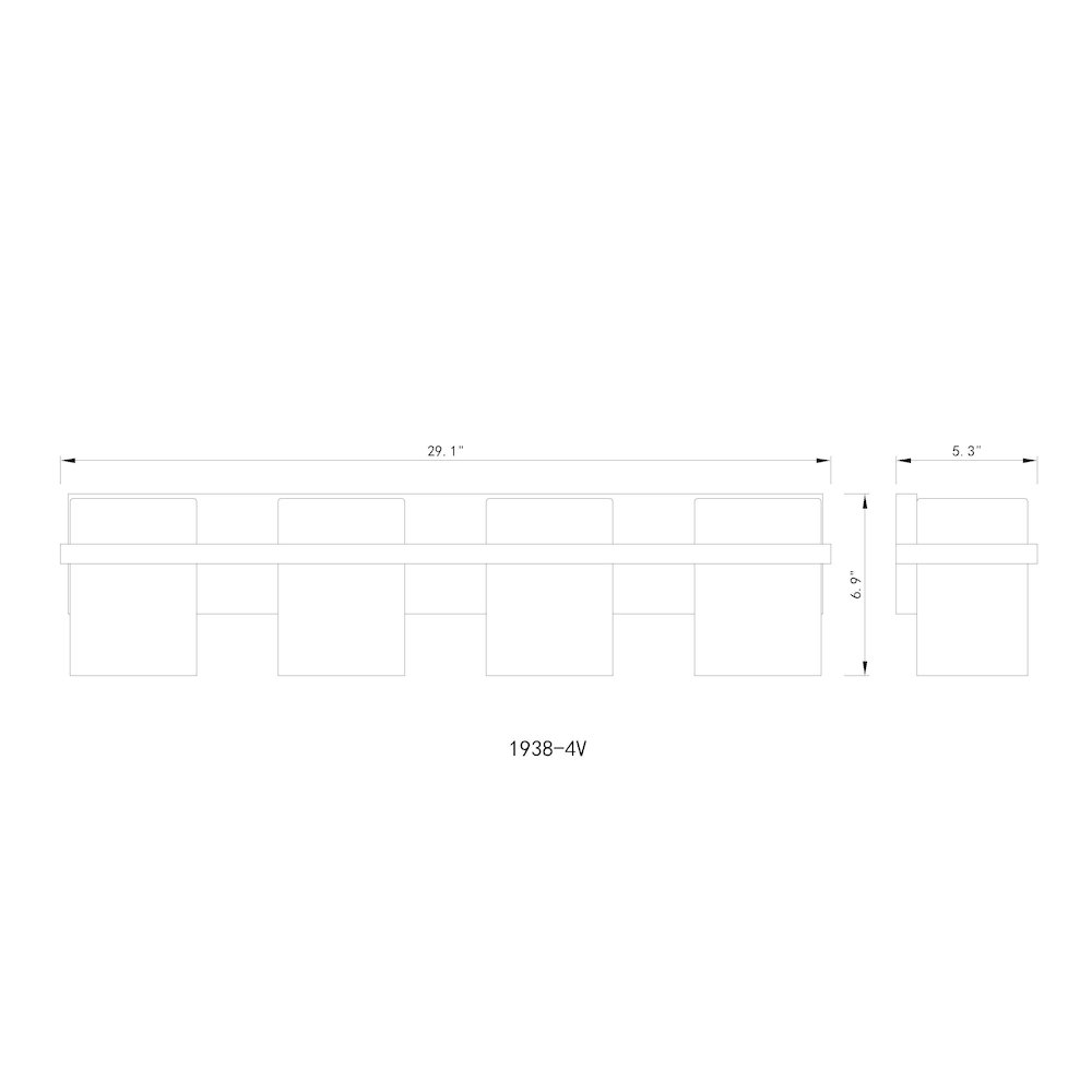 Z-Lite 4 Light Vanity. Picture 8