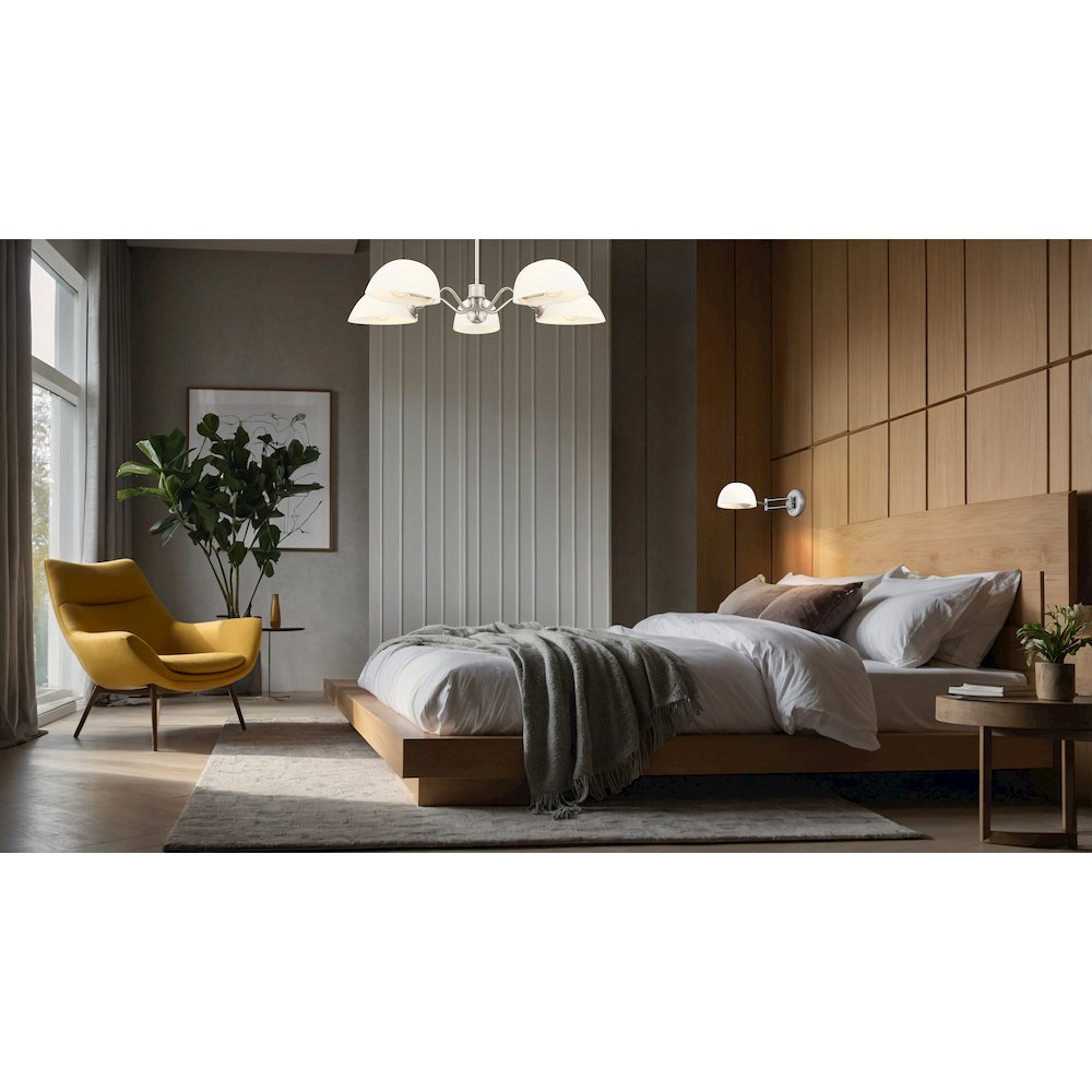 Z-Lite 5 Light Chandelier, Brushed Nickel. Picture 6