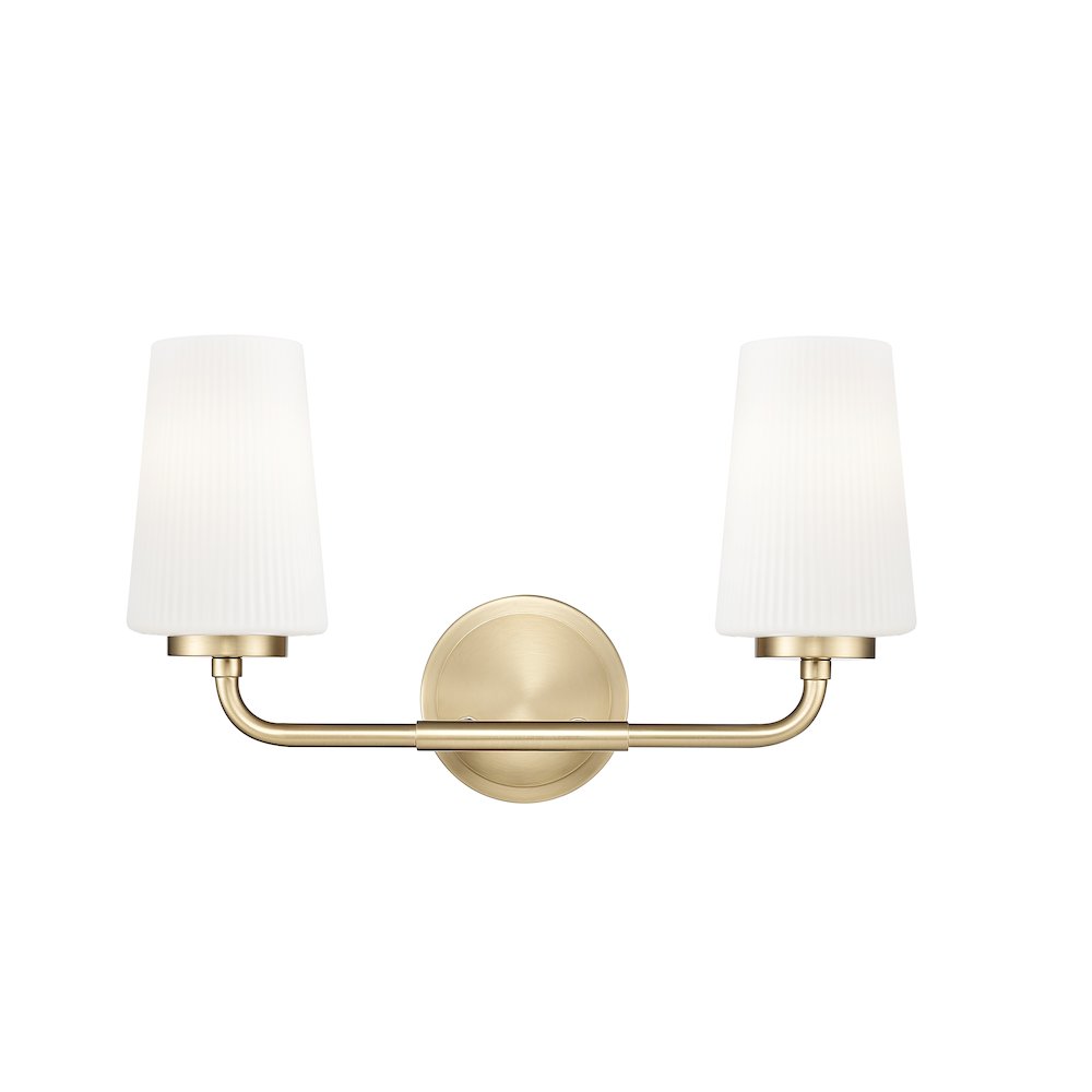 Z-Lite Montford 2 Light Vanity in Modern Gold color, Steel frame. Picture 2