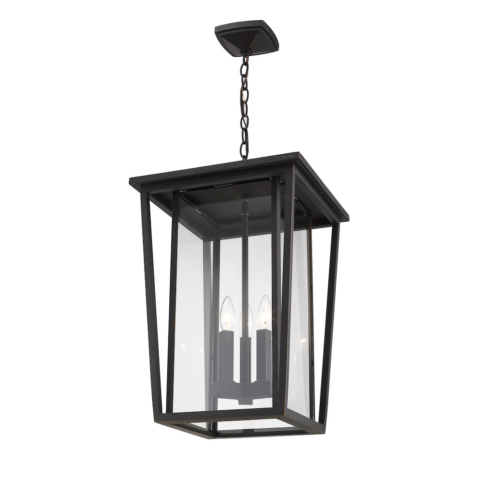 Z-Lite 3 Light Outdoor Chain Mount Ceiling Fixture. Picture 2