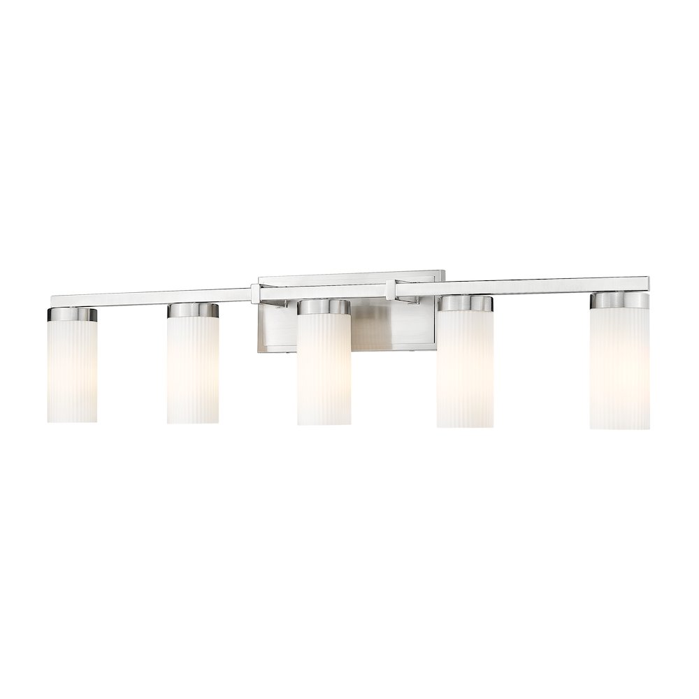 Z-Lite Danica 5 Light Vanity in Brushed Nickel color, Steel frame. Picture 1