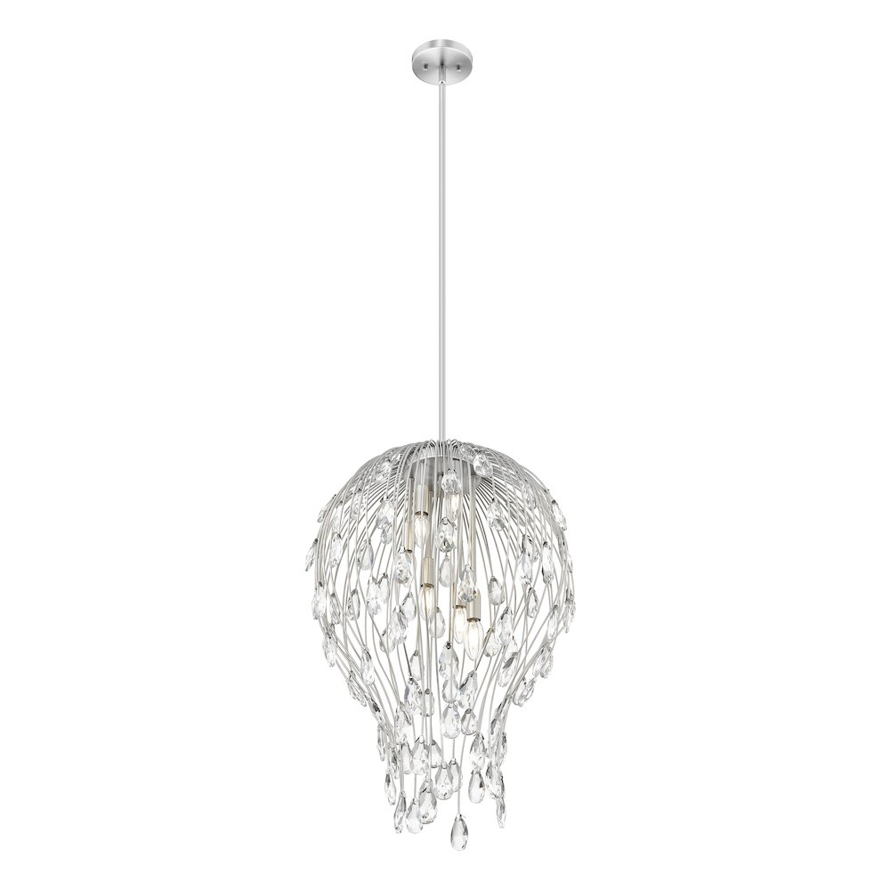 Z-Lite 6 Light Pendant, Brushed Nickel. Picture 2