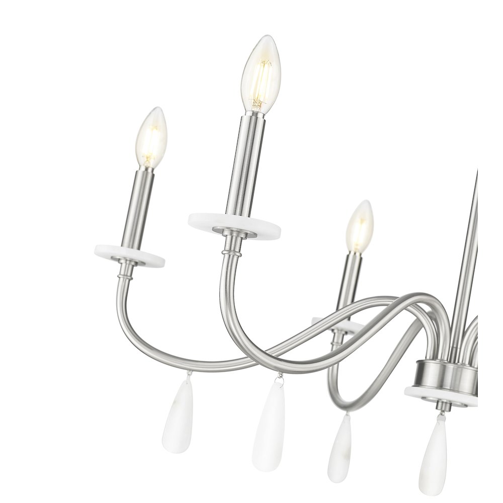 Z-Lite 6 Light Chandelier, Brushed Nickel. Picture 4