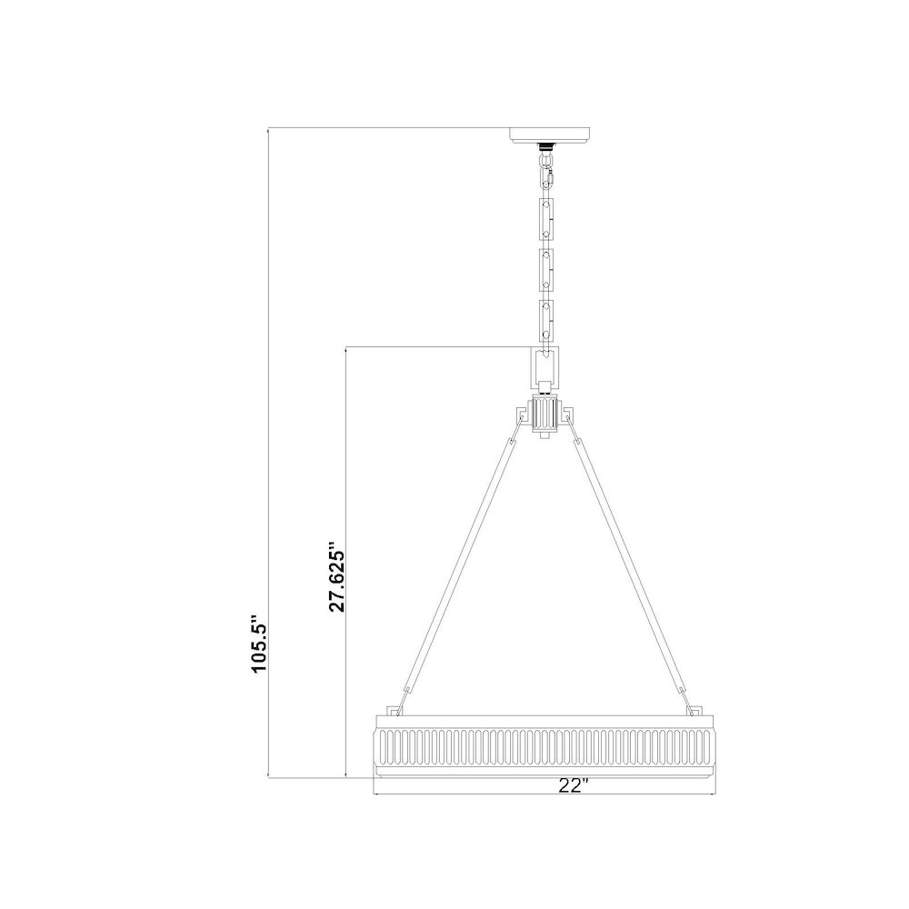 Z-Lite 3 Light Pendant, Satin Nickel. Picture 8