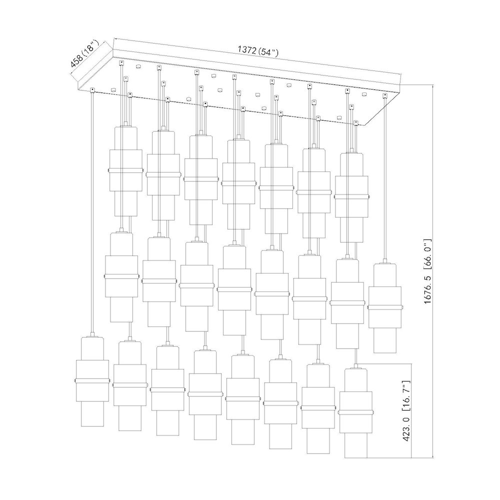 Z-Lite 23 Light Linear Chandelier. Picture 8