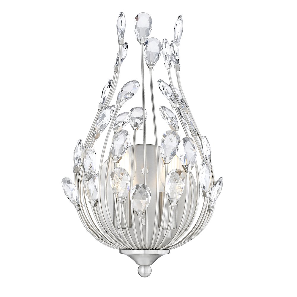 Z-Lite 2 Light Wall Sconce, Brushed Nickel. Picture 1