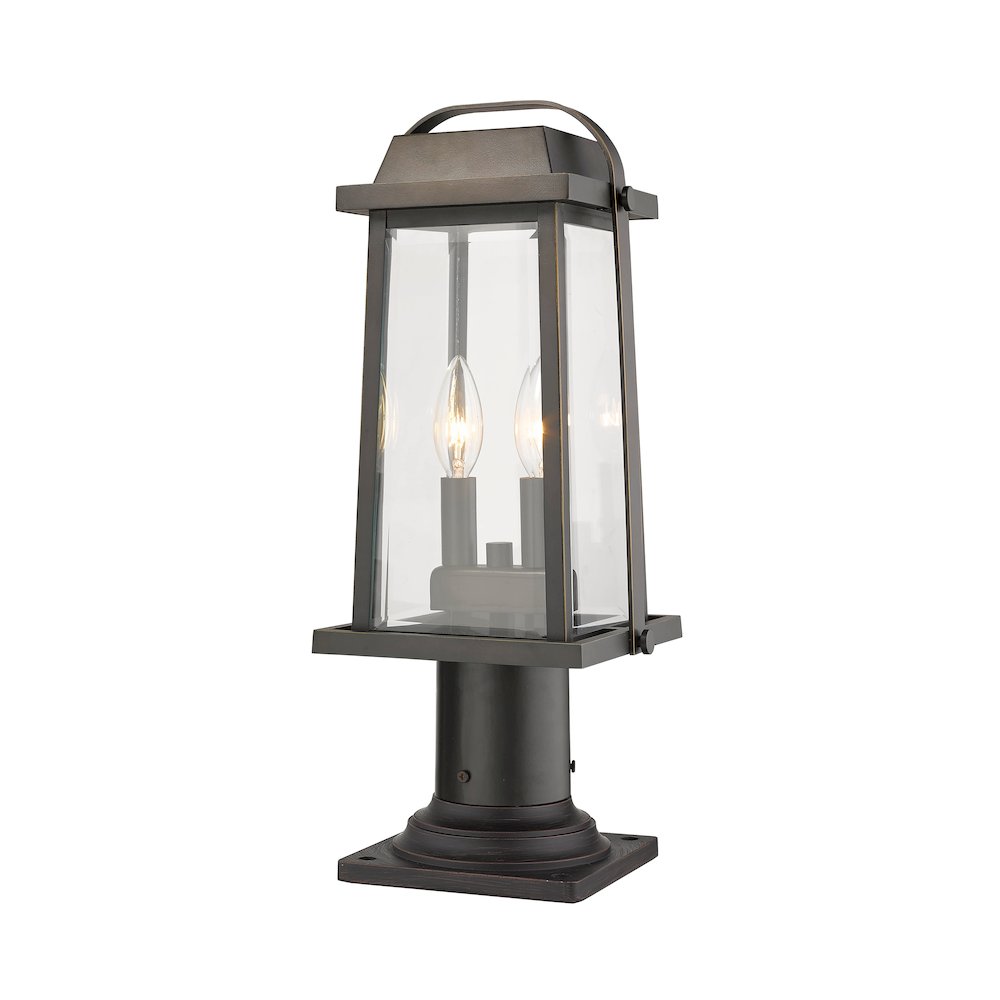Z-Lite 2 Light Outdoor Pier Mounted Fixture. Picture 2