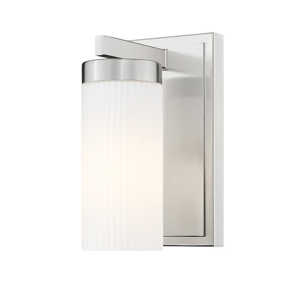 Z-Lite Danica 1 Light Wall Sconce in Brushed Nickel color, Steel frame. Picture 1