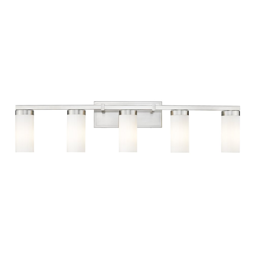 Z-Lite Danica 5 Light Vanity in Brushed Nickel color, Steel frame. Picture 3