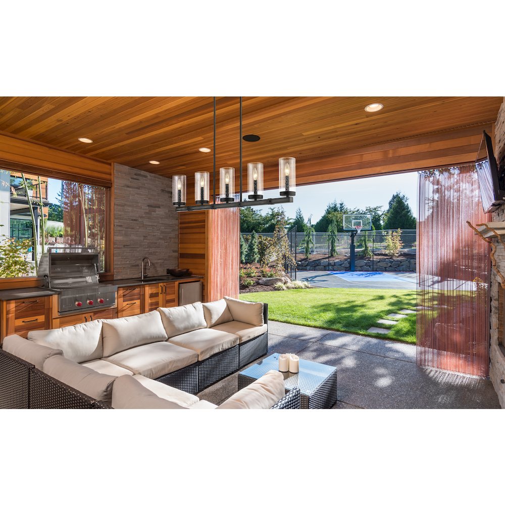 Z-Lite 5 Light Outdoor Linear Chandelier. Picture 7