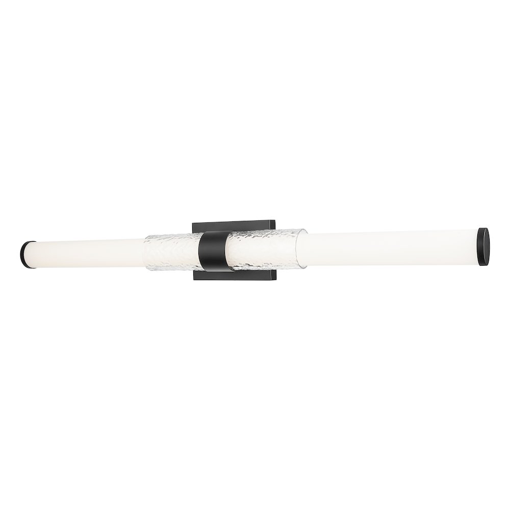 Z-Lite Egon 1 Light Vanity in Matte Black color, Steel frame. Picture 1