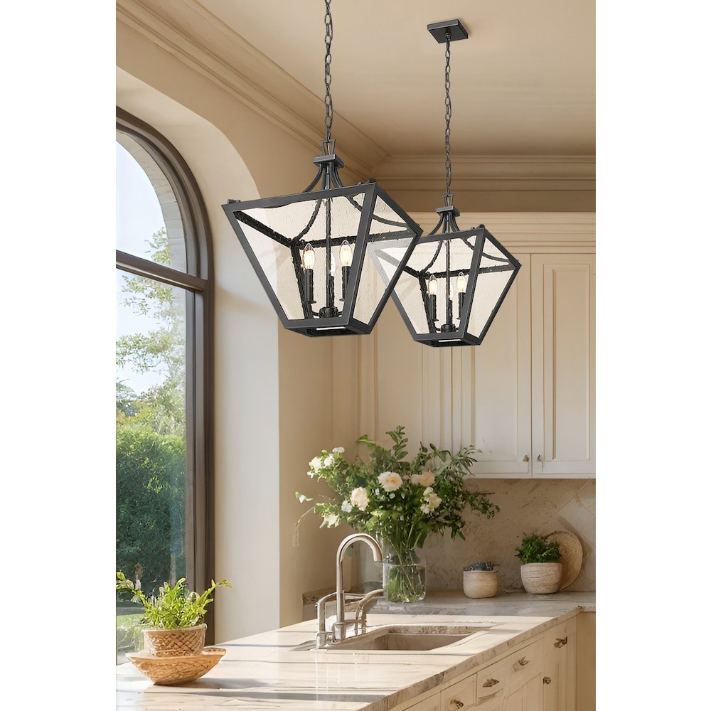 Z-Lite 3 Light Chandelier, Iron Ore. Picture 6