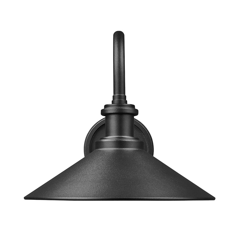 Z-Lite RLM 1 Light Outdoor Wall Light in Sand Black color, Aluminum frame. Picture 2