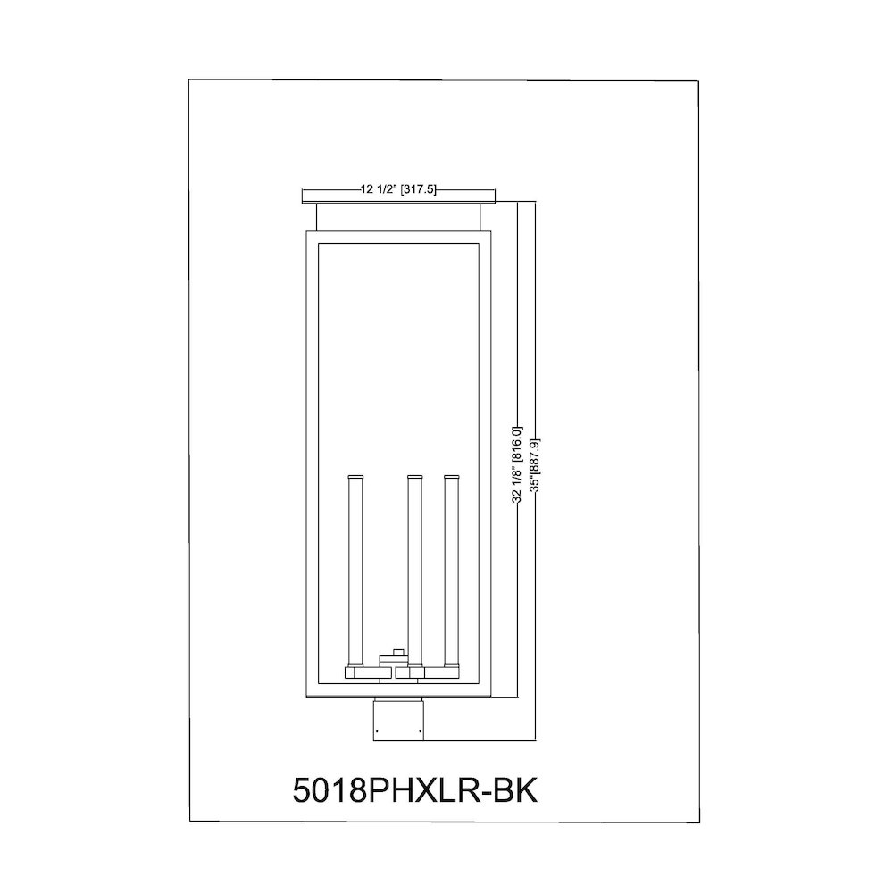 Z-Lite 5 Light Outdoor Post Mount Fixture. Picture 6