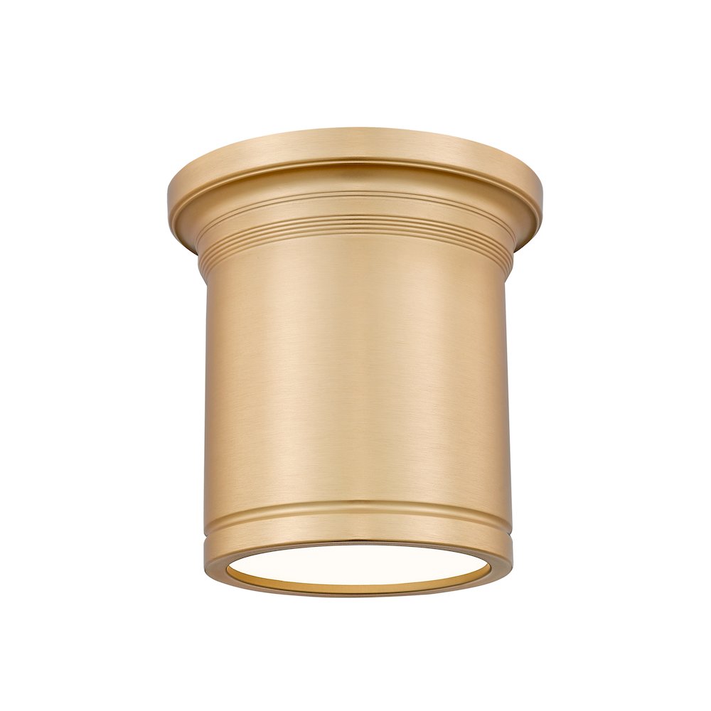 Z-Lite 1 Light Flush Mount, Modern Gold. Picture 1