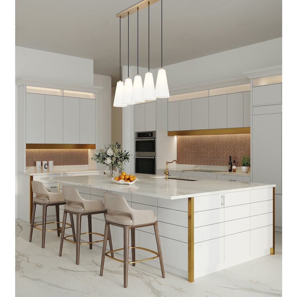 Z-Lite 5 Light Linear Chandelier. Picture 7