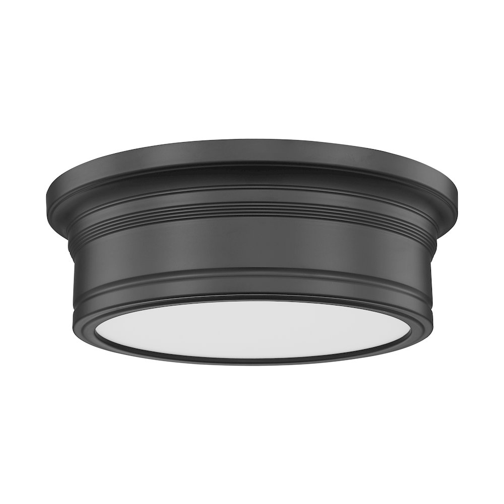 Z-Lite 1 Light Flush Mount, Matte Black. Picture 7