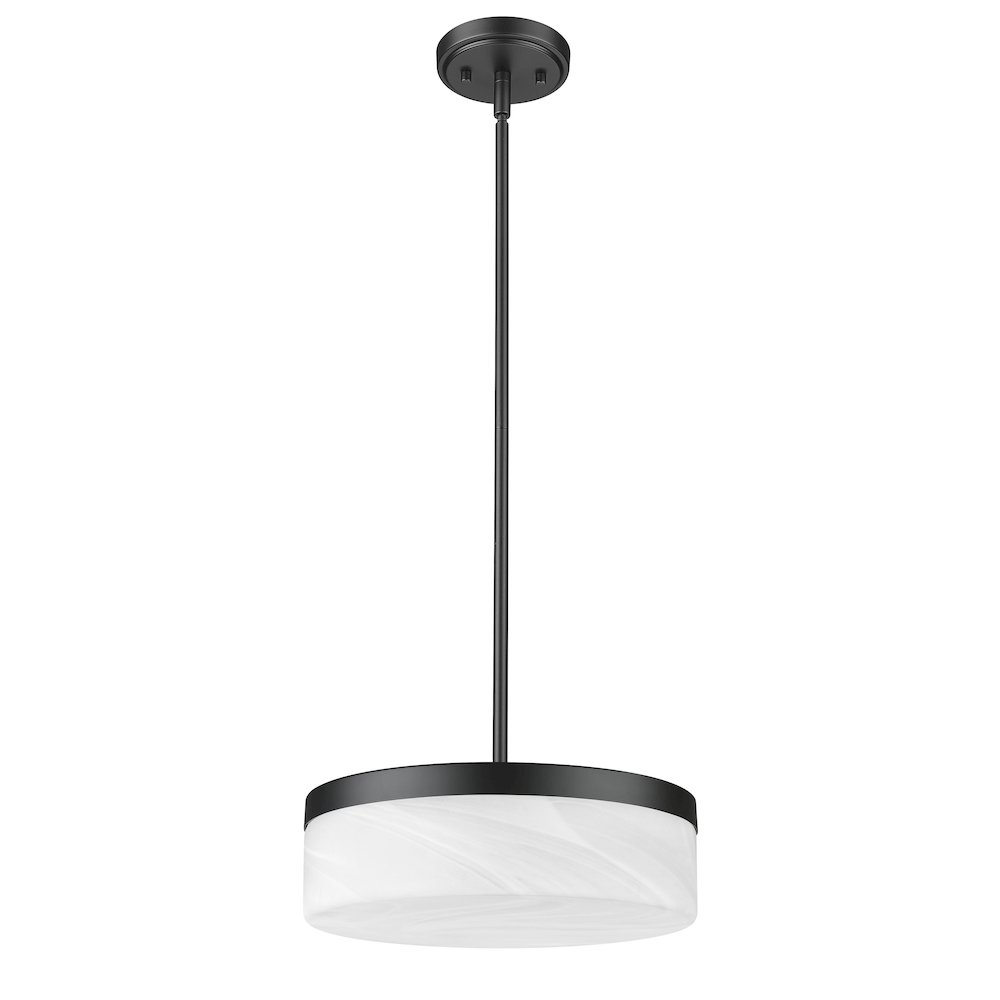 Z-Lite 1 Light Pendant, Matte Black. Picture 7