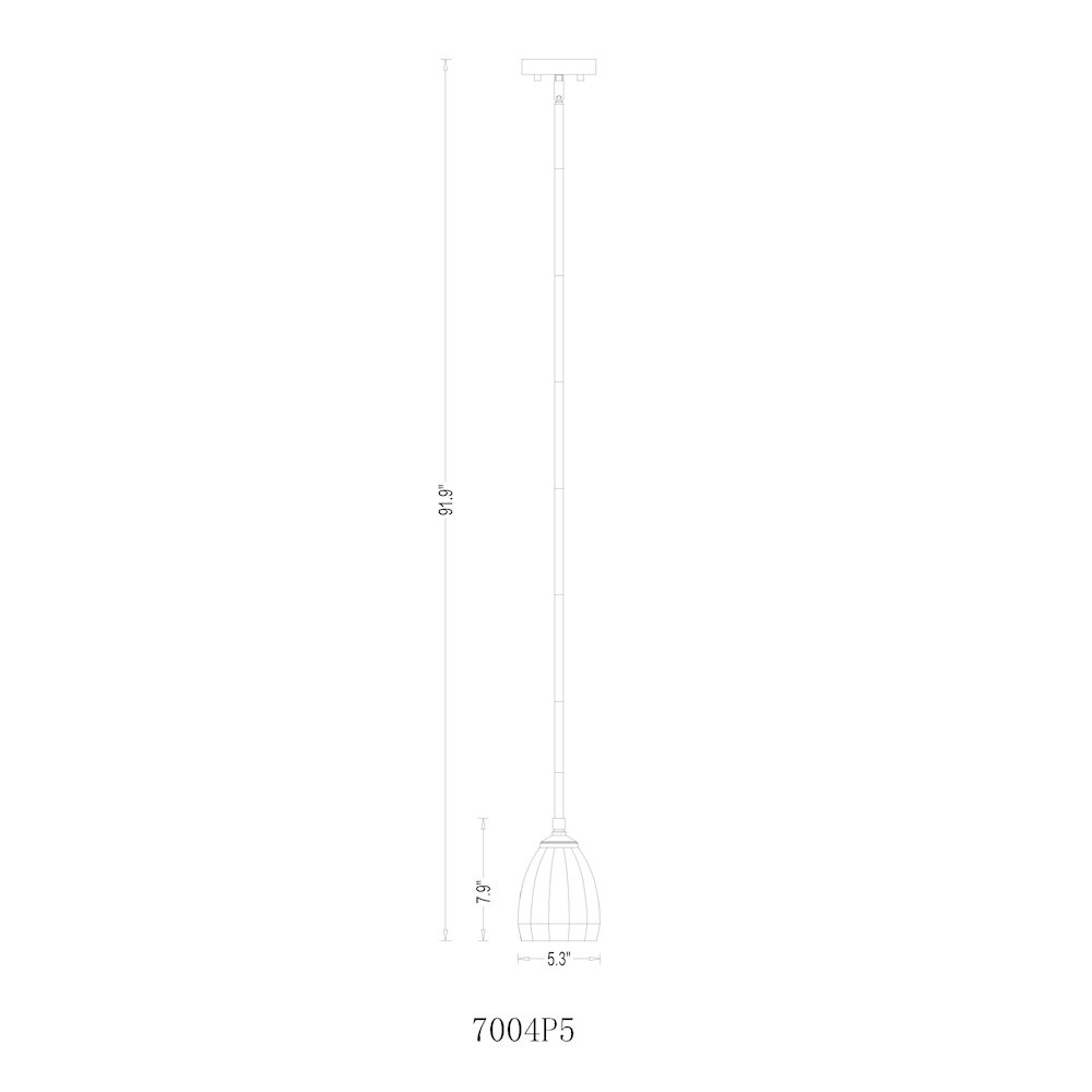 Z-Lite Oren 1 Light Pendant in Matte Black color, Steel frame. Picture 8