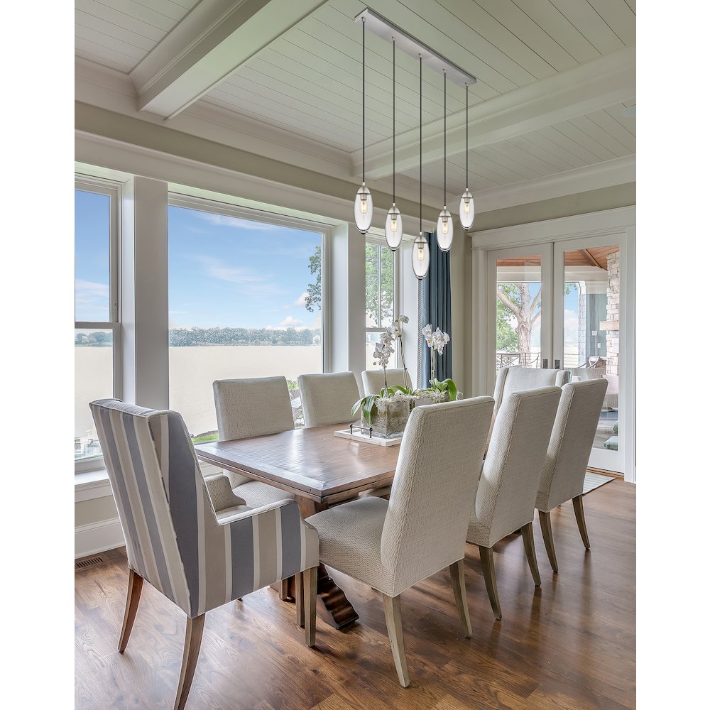 Z-Lite 5 Light Linear Chandelier. Picture 7