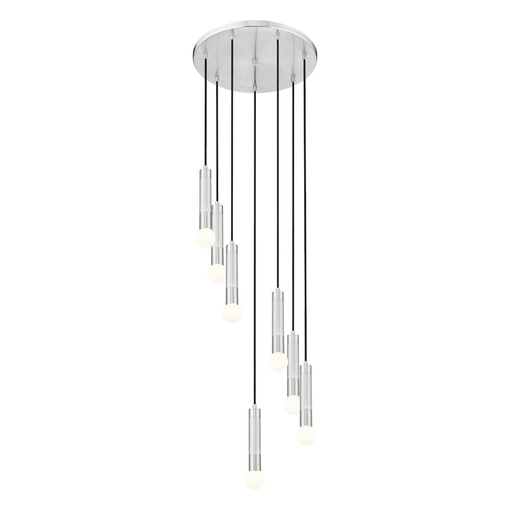 Z-Lite Stari 7 Light Chandelier in Brushed Nickel color, Steel frame. Picture 2