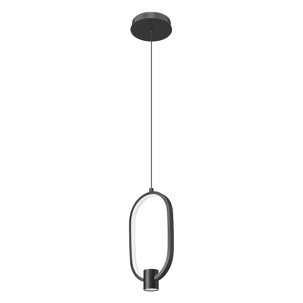 Z-Lite 1 Light Pendant, Matte Black. Picture 7