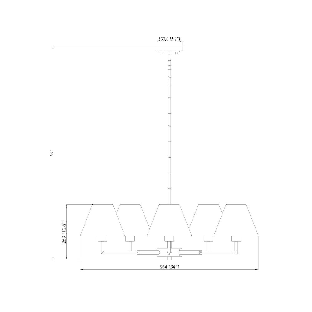 Z-Lite 5 Light Chandelier. Picture 8