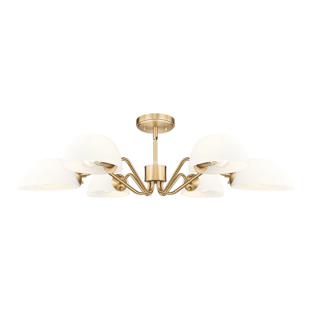 Z-Lite 6 Light Chandelier, Modern Gold. Picture 3