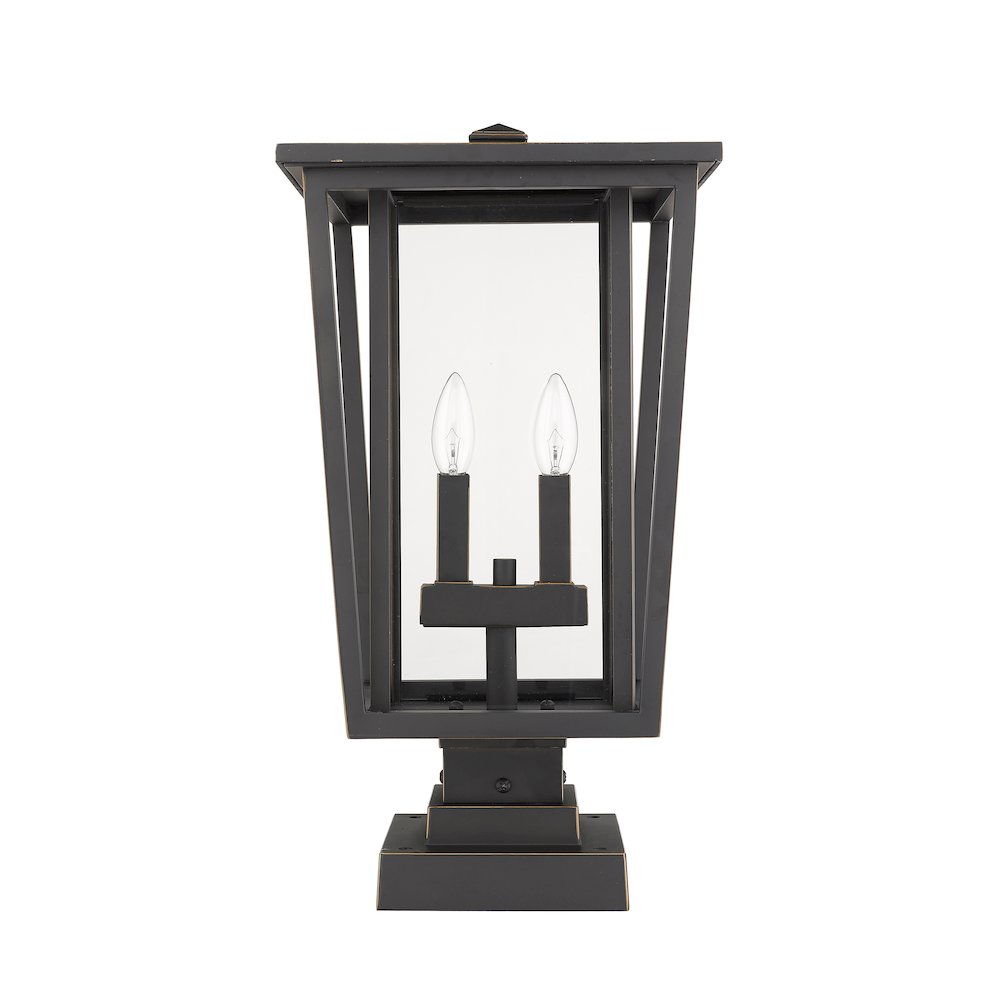 Z-Lite 2 Light Outdoor Pier Mounted Fixture. Picture 4