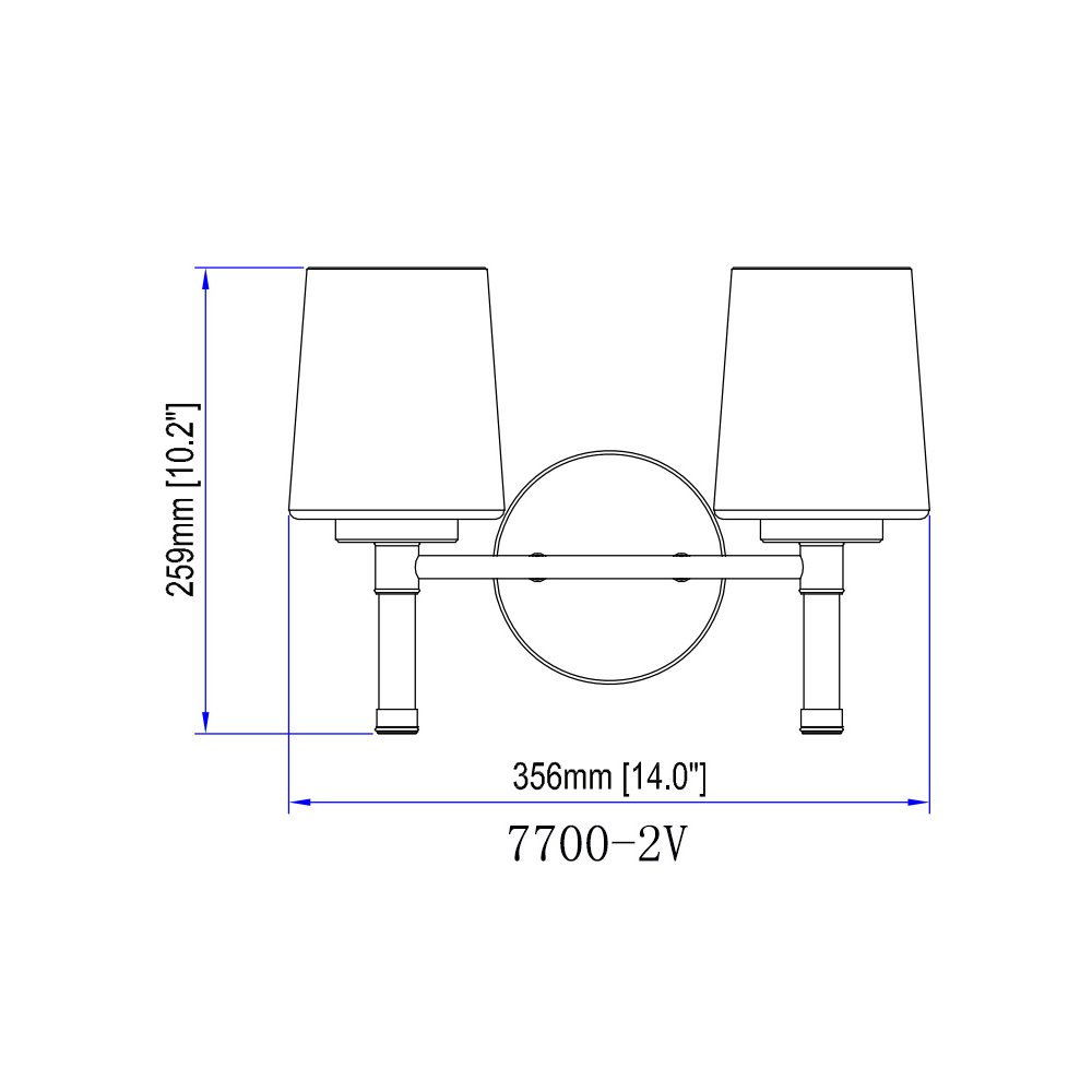 Z-Lite 2 Light Vanity, Chrome. Picture 8