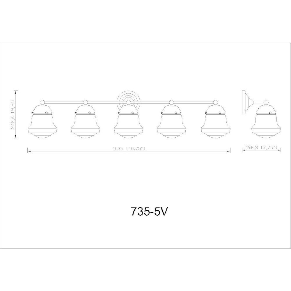Z-Lite 5 Light Vanity. Picture 8