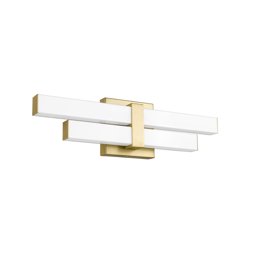 Z-Lite Zane 2 Light Vanity in Modern Gold Frame Finish. Picture 5