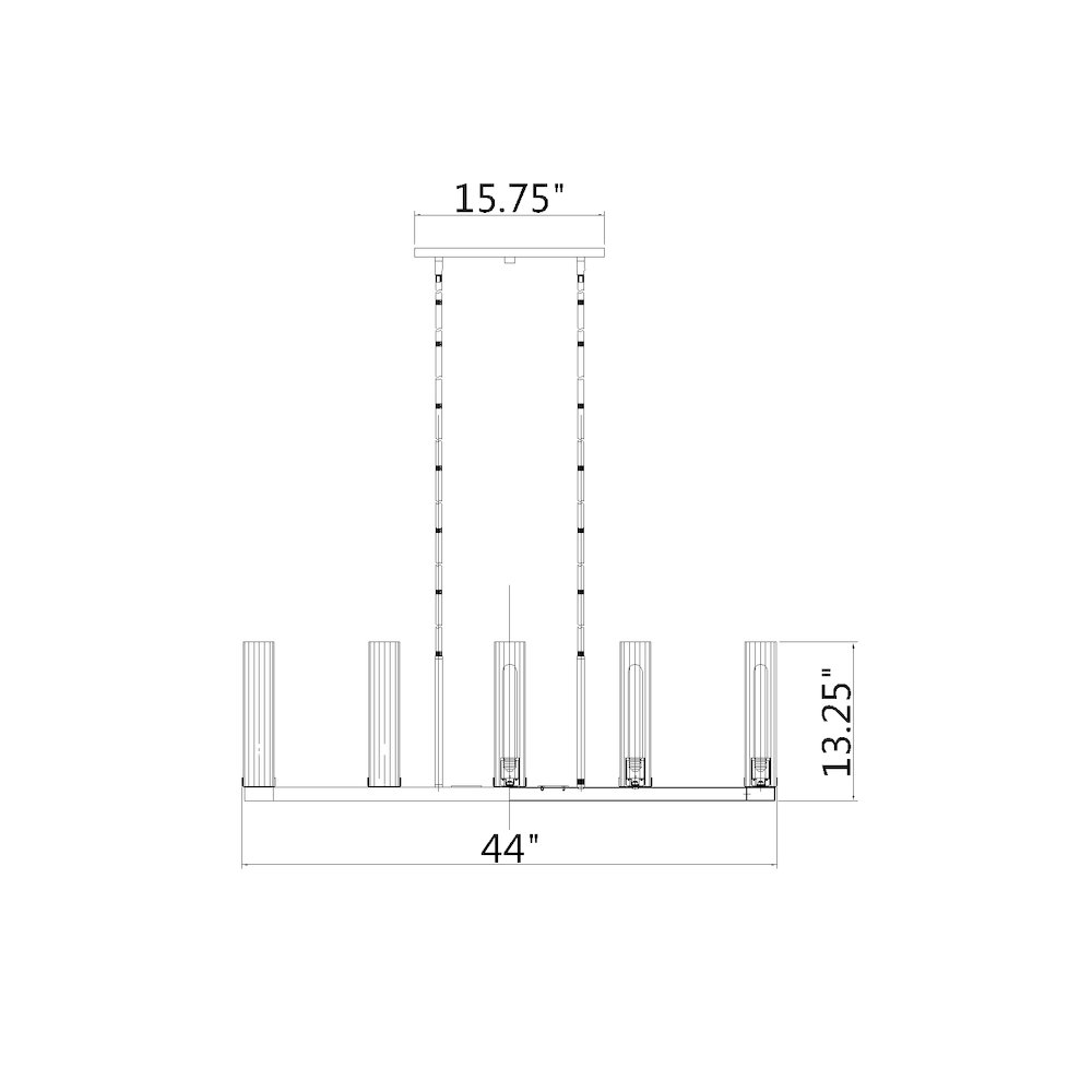 Z-Lite 7 Light Linear Chandelier. Picture 8