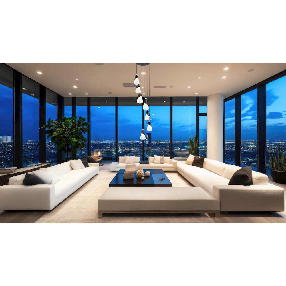 Z-Lite Aimie 7 Light Chandelier, Matte Black. Picture 6