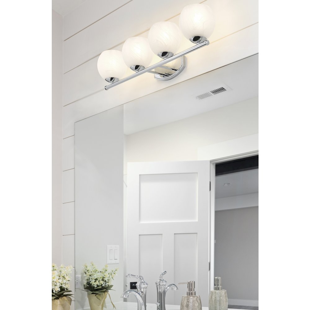 Z-Lite 4 Light Vanity, Chrome. Picture 5