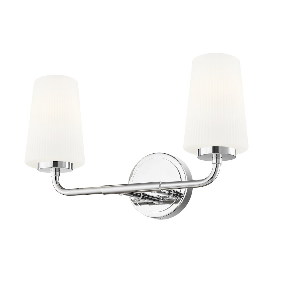 Z-Lite Montford 2 Light Vanity in Chrome color, Steel frame. Picture 3
