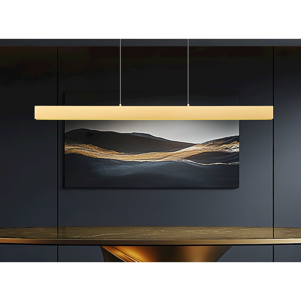 Z-Lite 1 Light Linear Chandelier, Gold. Picture 6