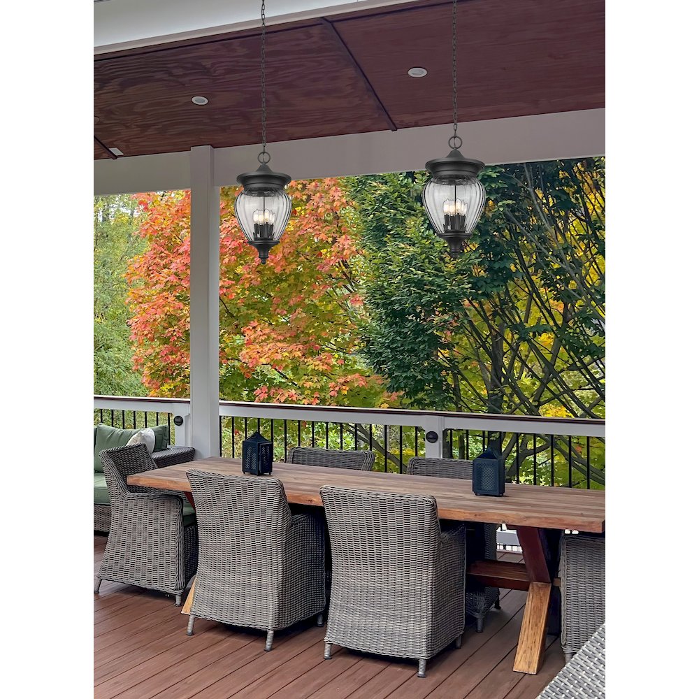 Z-Lite 4 Light Outdoor Chain Mount Ceiling Fixture. Picture 7