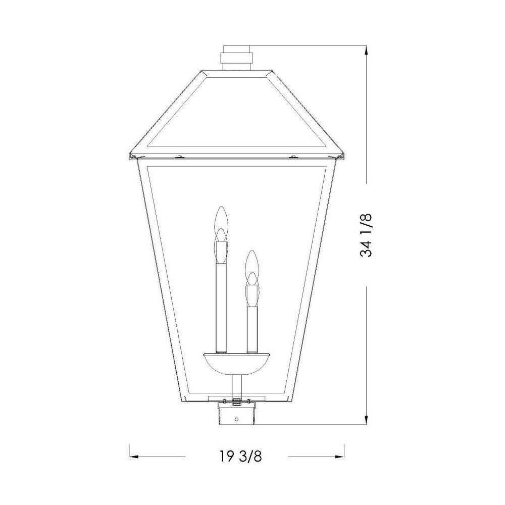 Z-Lite 4 Light Outdoor Post Mount Fixture. Picture 6