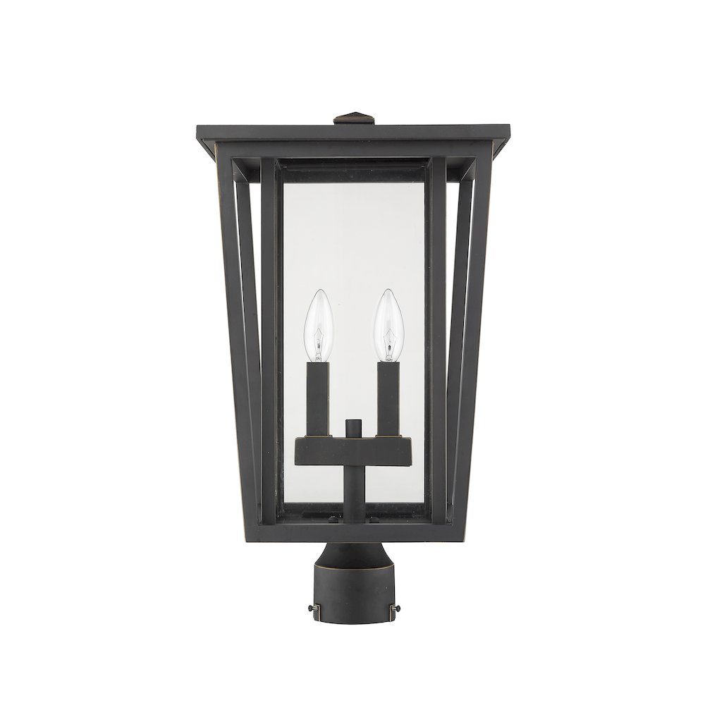 Z-Lite 2 Light Outdoor Post Mount Fixture. Picture 5