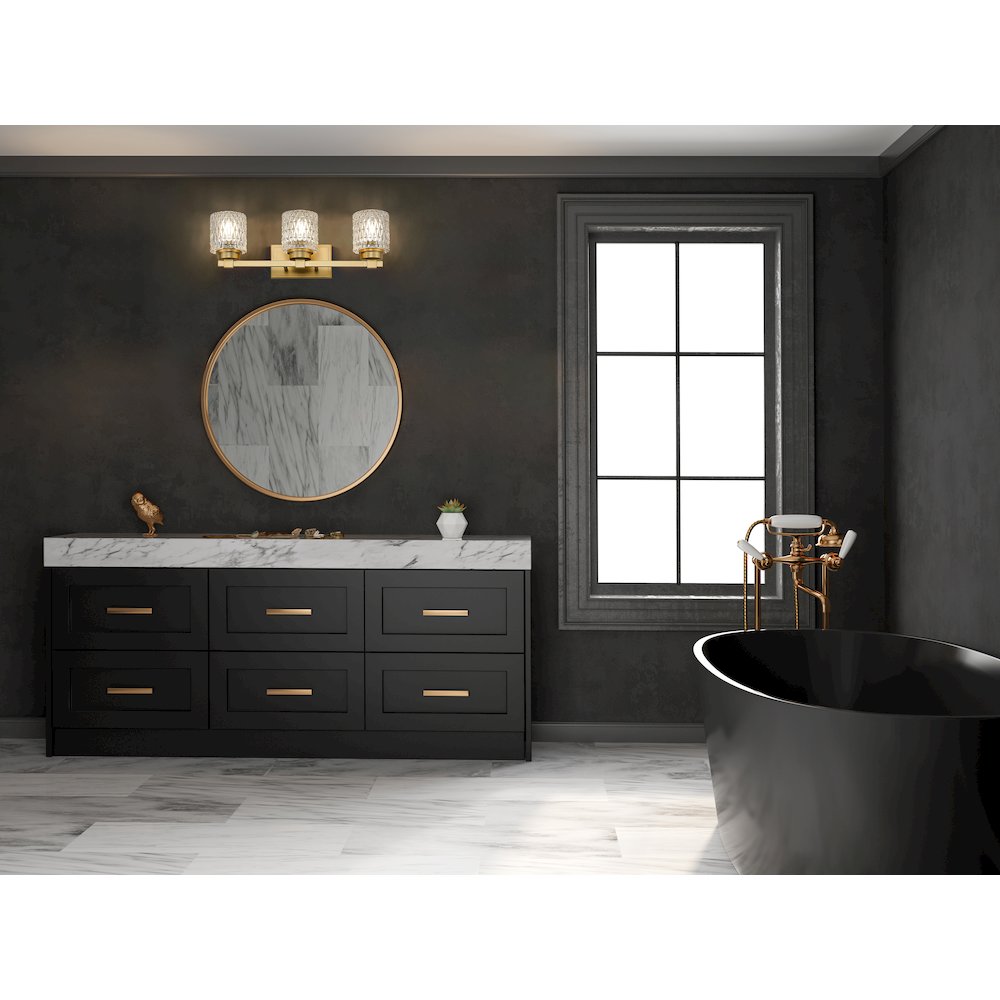 Z-Lite 3 Light Vanity, Modern Gold. Picture 6