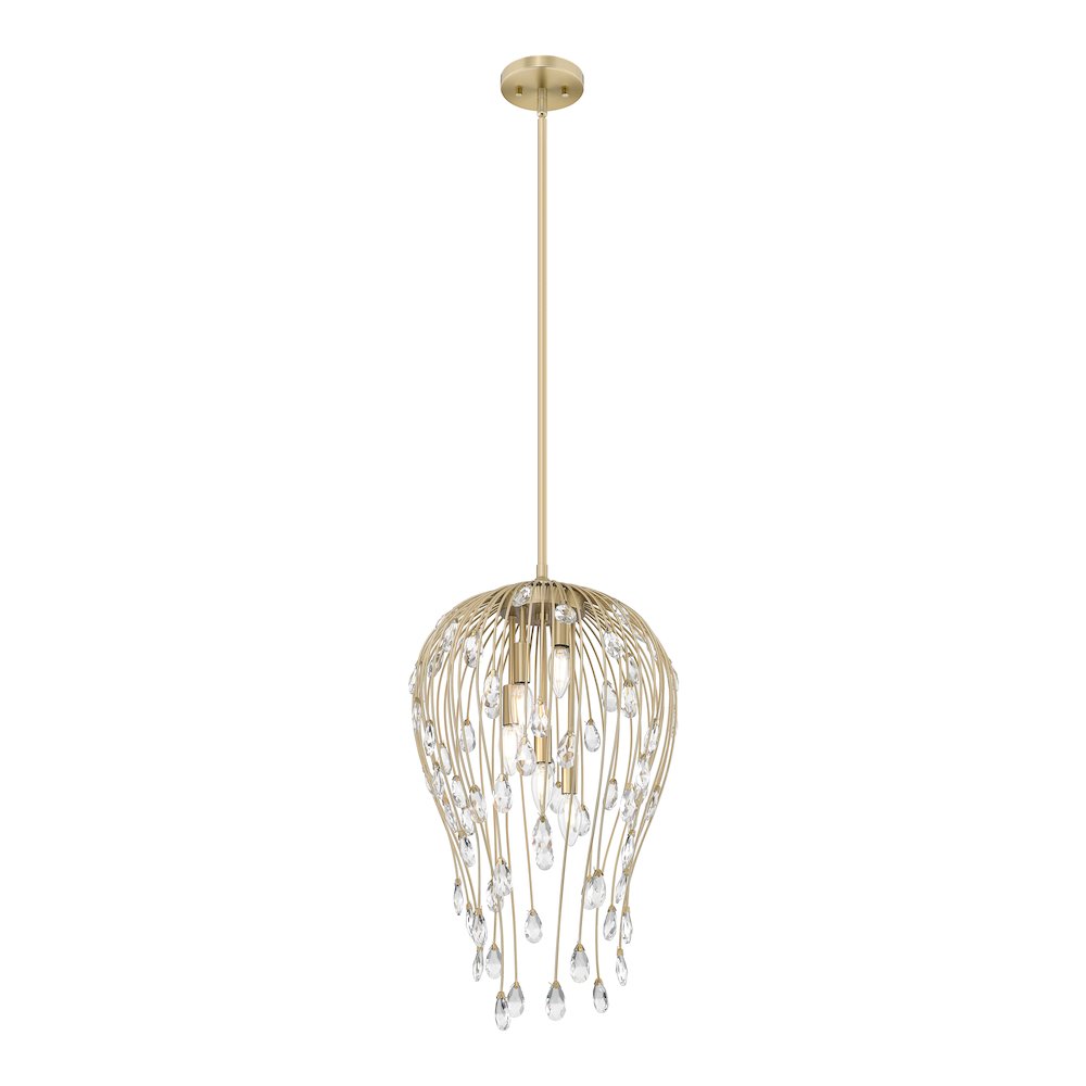 Z-Lite 5 Light Pendant, Modern Gold. Picture 3