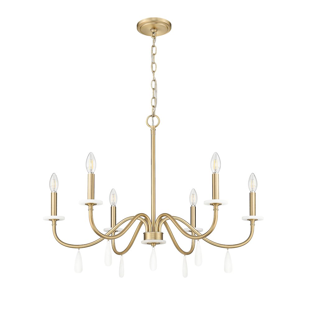 Z-Lite 6 Light Chandelier, Mordern Gold. Picture 7