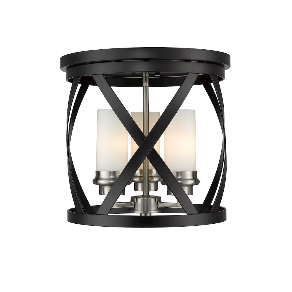 Z-Lite 3 Light Flush Mount. Picture 1