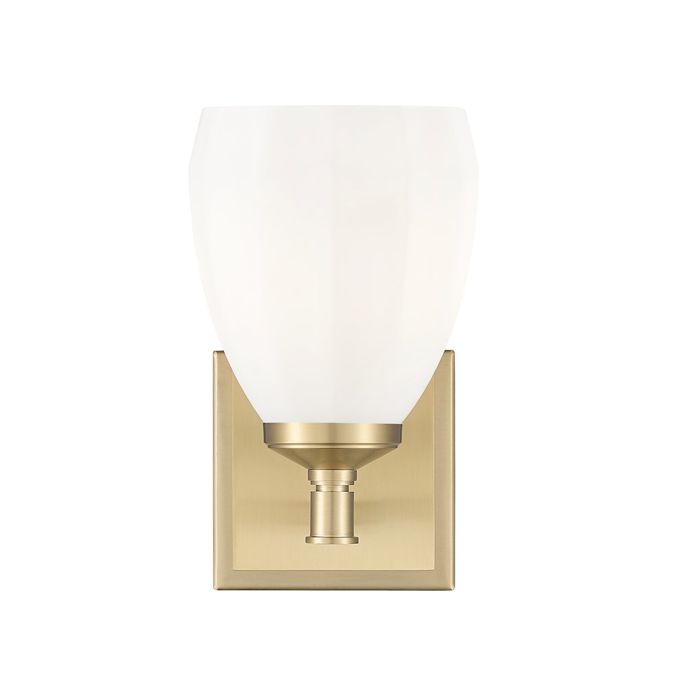 Z-Lite Oren 1 Light Vanity in Modern Gold color, Steel frame. Picture 2