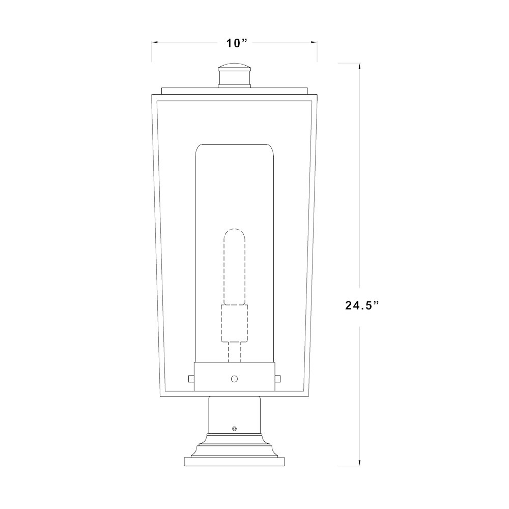 Z-Lite 1 Light Outdoor Pier Mounted Fixture. Picture 8