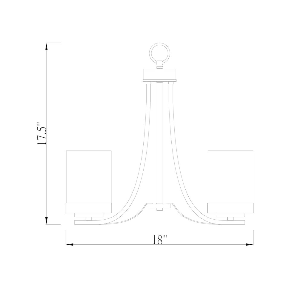 Z-Lite 3 Light Chandelier. Picture 8