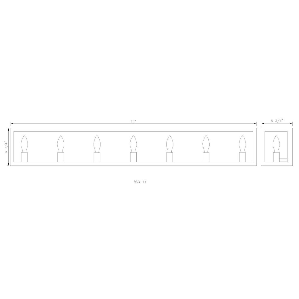 Z-Lite 7 Light Vanity. Picture 8