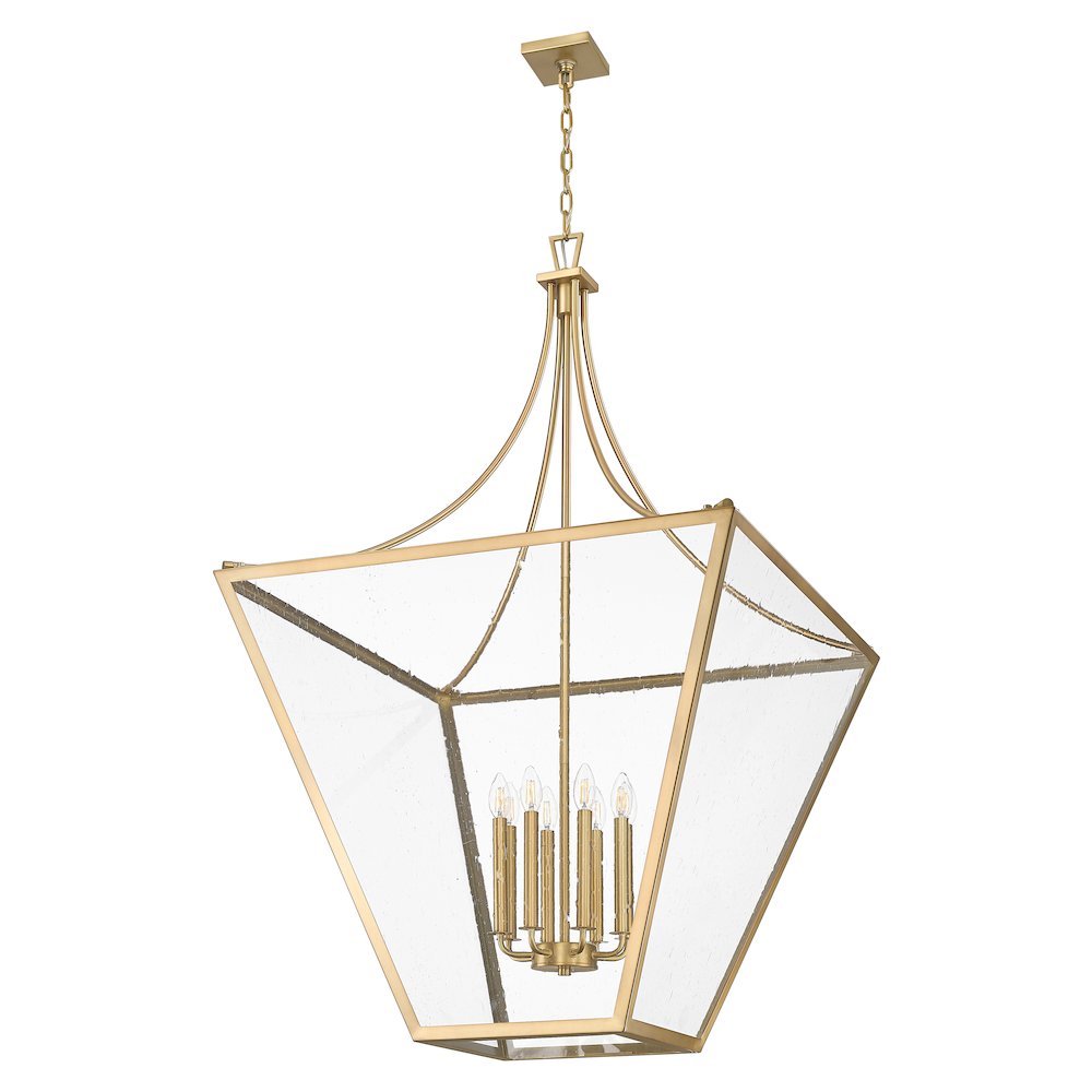 Z-Lite 8 Light Chandelier, Rubbed Brass. Picture 7