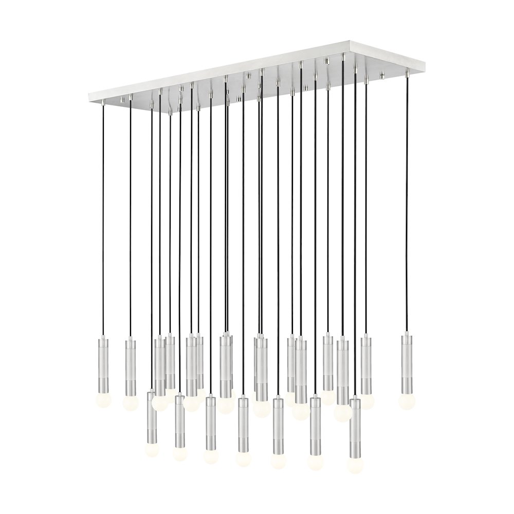 Z-Lite Stari 23 Light Linear Chandelier in Brushed Nickel color, Steel frame. Picture 1